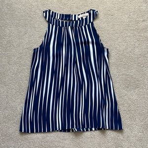 Women’s Banana Republic high neck tank top size 2, navy and white striped
